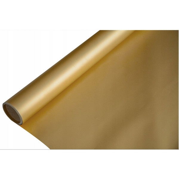 Folia Satynowa Gładka 50 cm 9 yardów GOLD METALIK