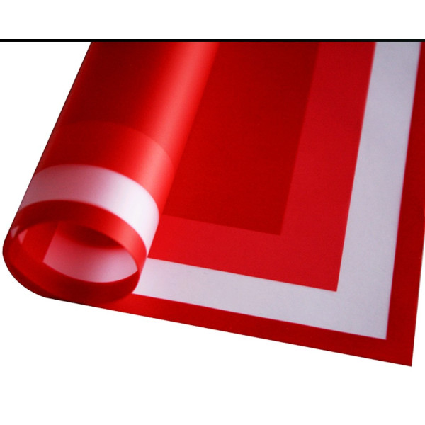 Folia Florystyczna w Arkuszach Mrożona 58 X 58 cm 20 sztuk RED
