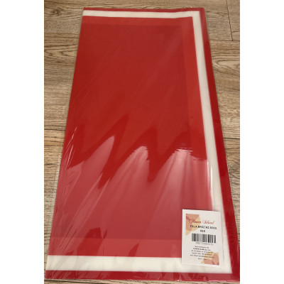 Folia Florystyczna w Arkuszach Mrożona 58 X 58 cm 20 sztuk RED