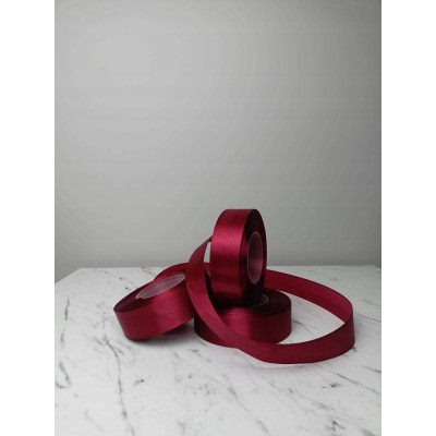 Taśma satynowa 32 m x 2,5 cm BURGUNDY