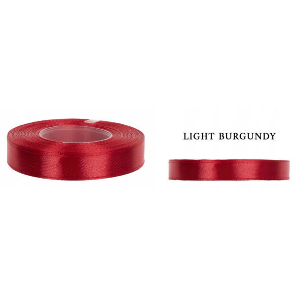 Taśma satynowa 32 m x 2,5 cm LIGHT BURGUNDY