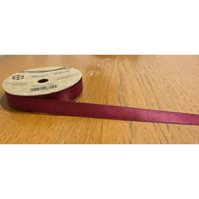 Wstążka satynowa metalik burgundy gold 1,2 cm