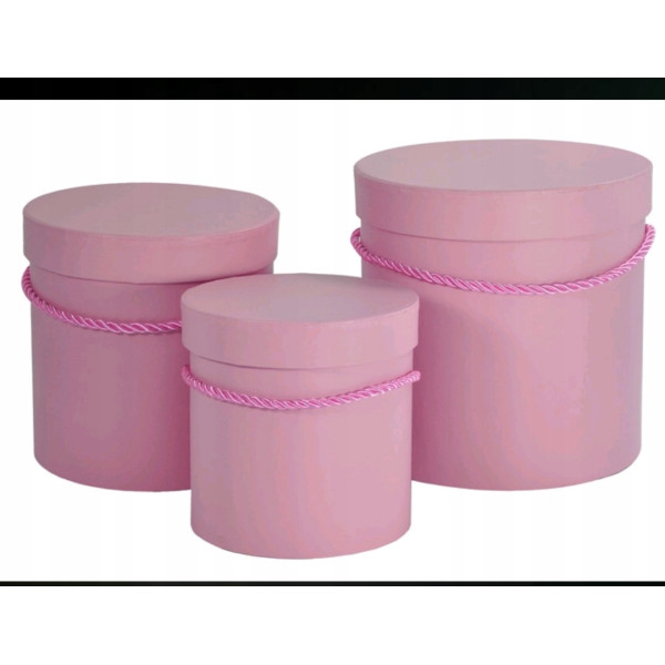 FLOWER BOX RÓŻ 3 SZT .DIRTY PINK 20 X20 CM