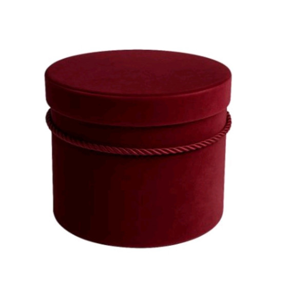 flower box welurowy 12,7x12,2 BORDO