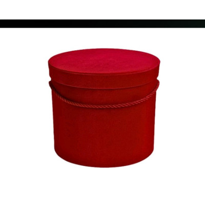 flower box welurowy 12,7x12,2 CZERWONY