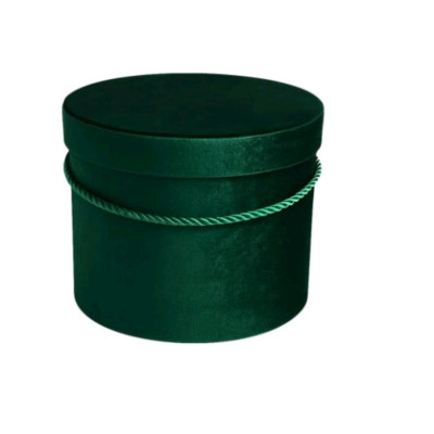 Flower box welurowy 12,7x12,2 BOTTLE GREEN