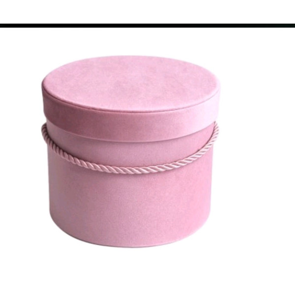Flower box welurowy 12,7x12,2 LT PINK