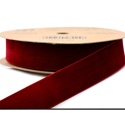 Wstążka welurowa 2,5 cm x 9 m BORDO