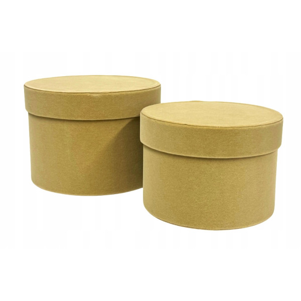 FLOWER BOX WELUR   Komplet 2 szt. Beige