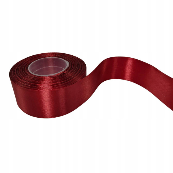Taśma satynowa 32 m x 3,8 cm Bordo