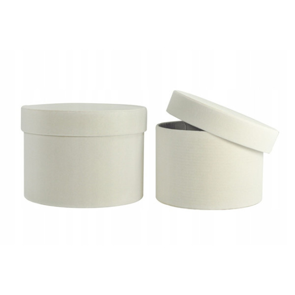FLOWER BOX WELUR Komplet 2 szt. ECRU