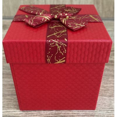 FLOWER BOX KWADRAT 13X12,5 CM CZERWONY