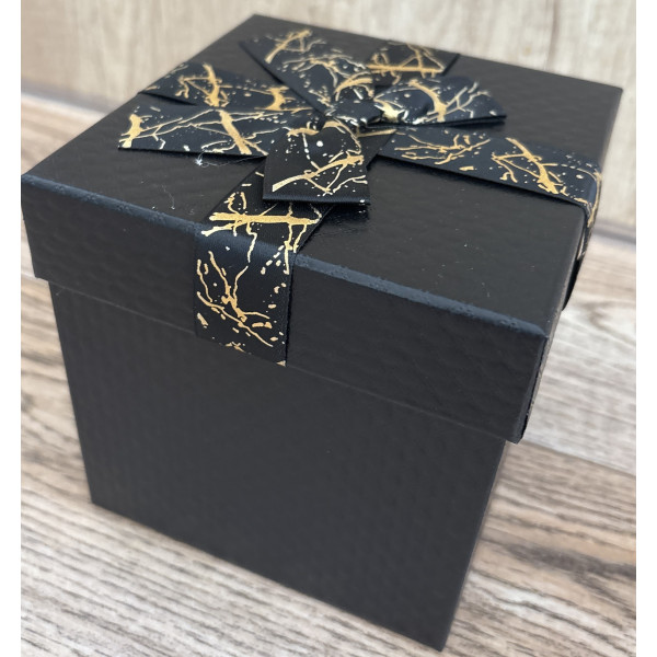 FLOWER BOX KWADRAT 13X12,5 CM CZARNY