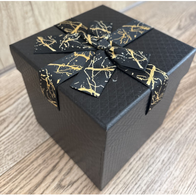 FLOWER BOX KWADRAT 13X12,5 CM CZARNY
