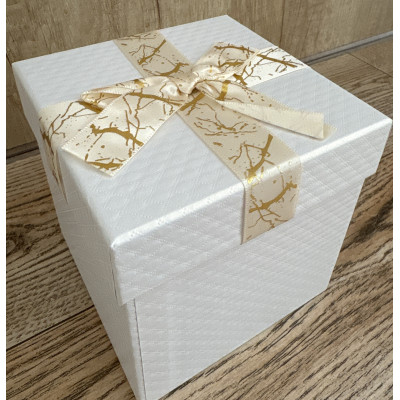 FLOWER BOX KWADRAT 13X12,5 CM BIAŁY
