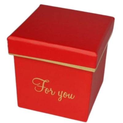 PUDEŁKO FLOWER BOX MINI CZERWONY 8 cm