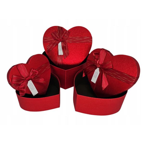 FLOWER BOX  SERCE KOMPLET 3 SZT  22 cm
