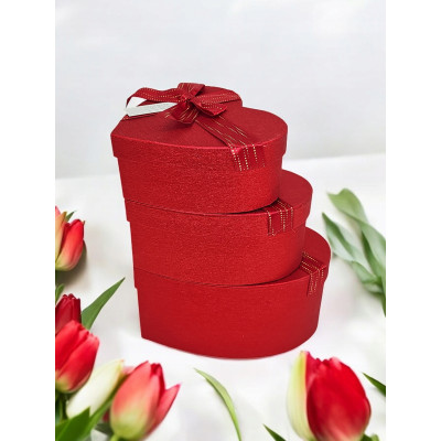 FLOWER BOX  SERCE KOMPLET 3 SZT  22 cm