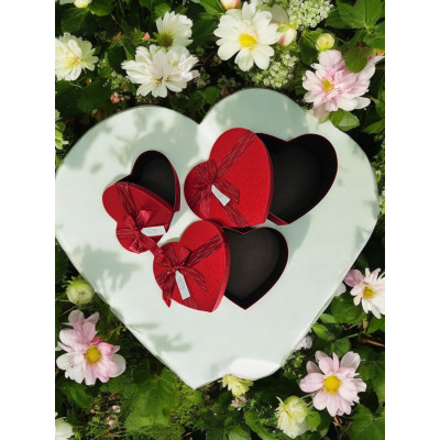 FLOWER BOX  SERCE KOMPLET 3 SZT  22 cm