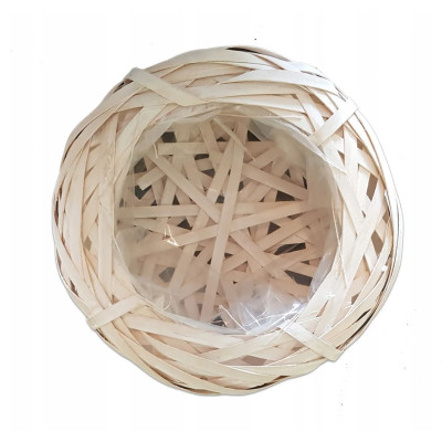 Osłonka 20 cm wiklina biały