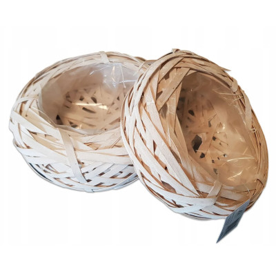 Osłonka 20 cm wiklina biały
