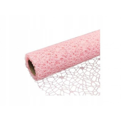 Siatka koronka 48x5y  róż