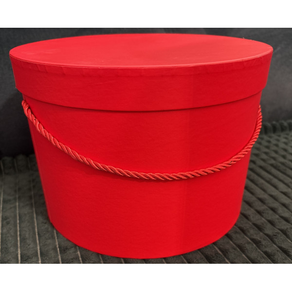 FLOWER BOX GŁADKI CZERWONY 25 cm / Wysokość: 18 cm