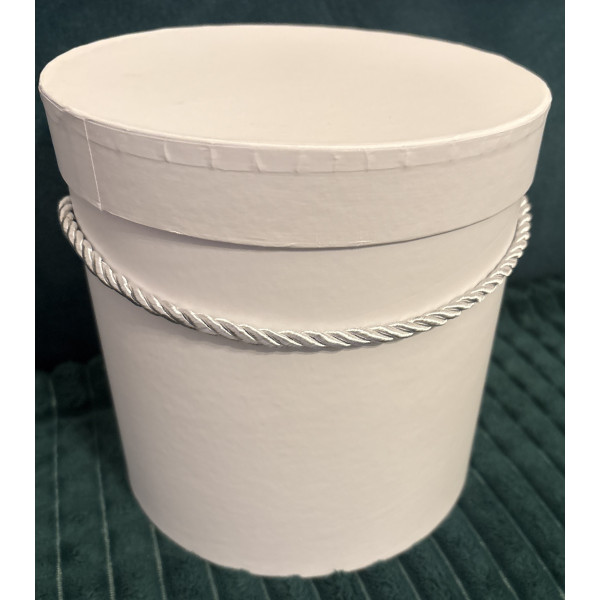 FLOWER BOX PUDEŁKO NA KWIATY PREZENT BIAŁY 18x18