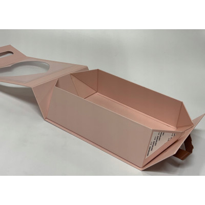 Flower box pudełko z przeźroczystą szybką/z okienkiem serce 25x10cm 29cm