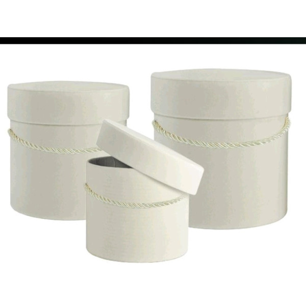 Flower Box welur 3 szt. ECRU