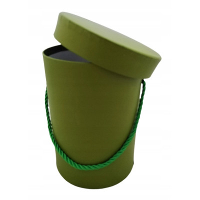 FLOWER BOX 18X13,5 DK.OLIVE GREEN