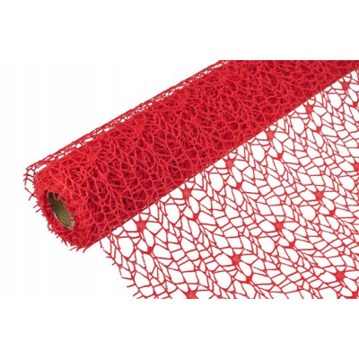Siatka koronka 48x5y CZERWONY