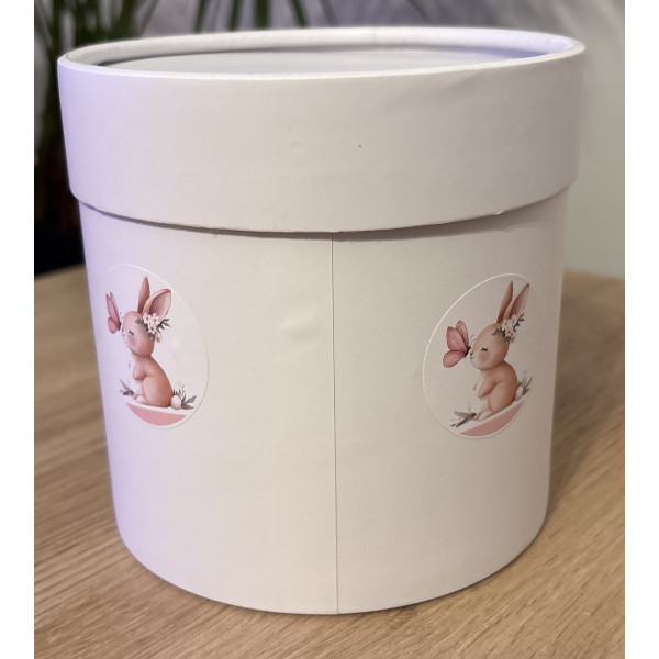 Flower box pudełko na kwiaty 12cmX12 cm Króliczek