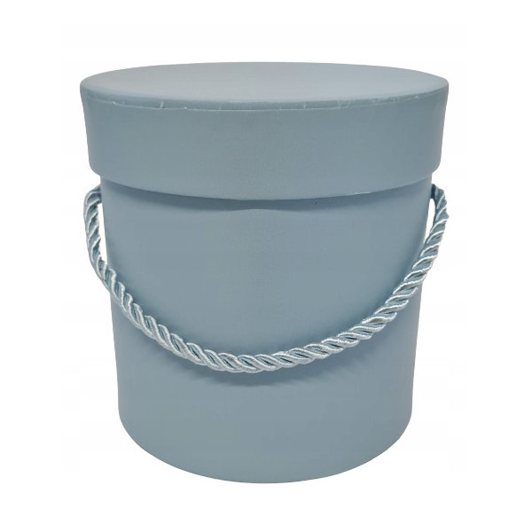 Flower box pudełko na kwiaty fi 12cm błękitny