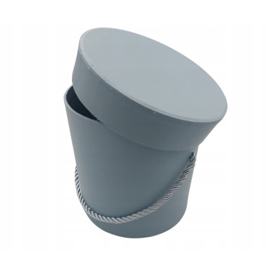 Flower box pudełko na kwiaty fi 12cm błękitny