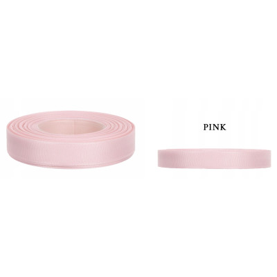 Taśma rypsowa 2,5 m x 2,5 cm baby pink