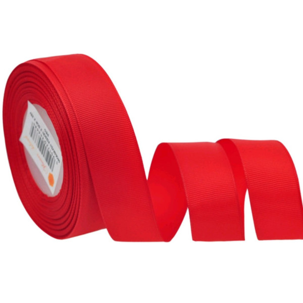 Taśma rypsowa 2,5 m x 2,5 cm Czerwony
