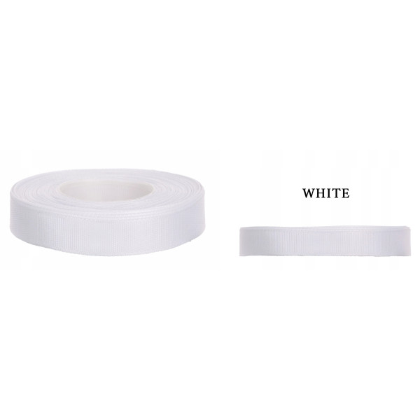 Taśma rypsowa 2,5 m x 2,5 cm Biały