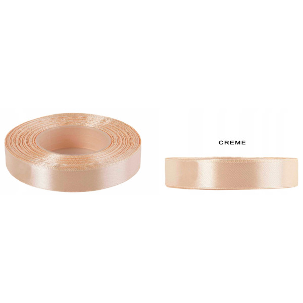 Taśma satynowa 32 m x 2,5 cm cream