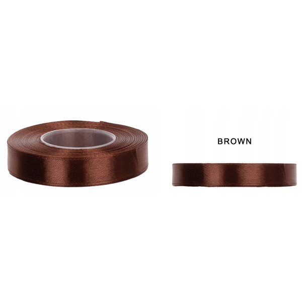 Taśma satynowa 32 m x 2,5 cm różowy Brąz