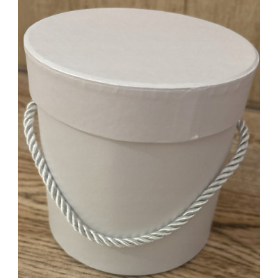 FLOWER BOX na kwiaty KREMOWE papierowe z pokrywką 12x12 cm