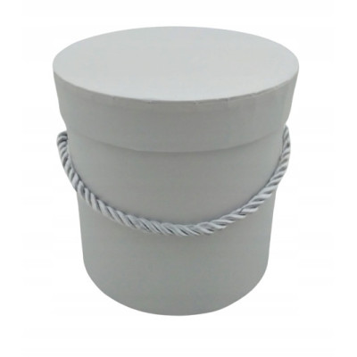 FLOWER BOX na kwiaty KREMOWE papierowe z pokrywką 12x12 cm