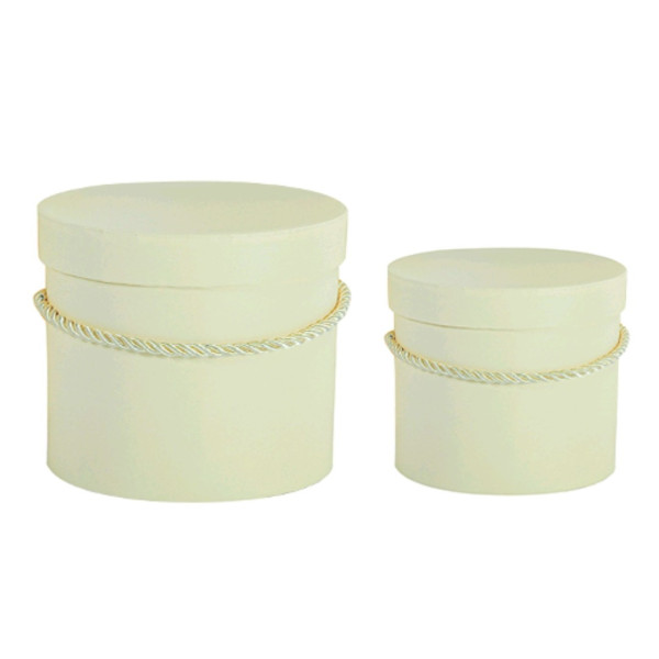 2X FLOWER BOX PUDEŁKO NA KWIATY ECRU