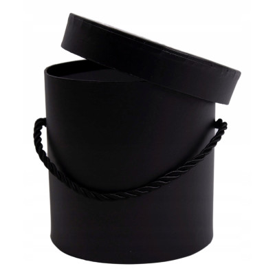 FLOWER BOX PUDEŁKO NA KWIATY PREZENT BALACK CZARNE 15 CM X 15 CM