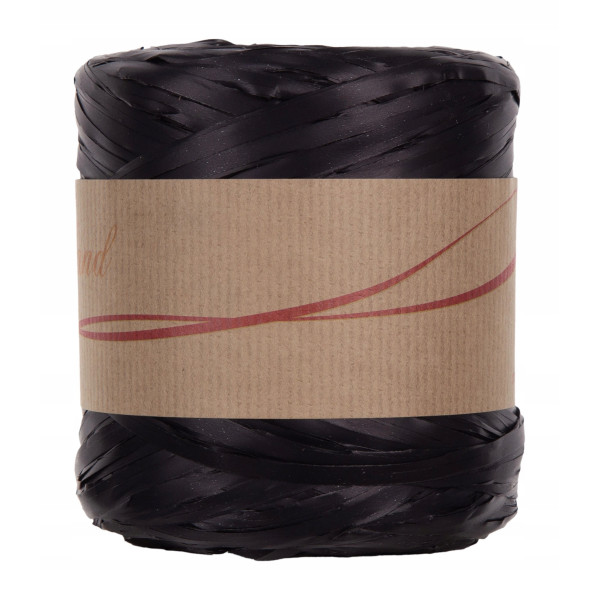 RAFIA SYNTETYCZNA 200 M BLACK CZARNA