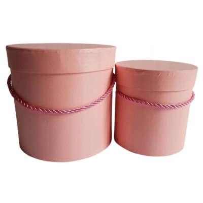 Pudełko prezentowe różowe z pokrywką uniwersalne PINK 2 szt.