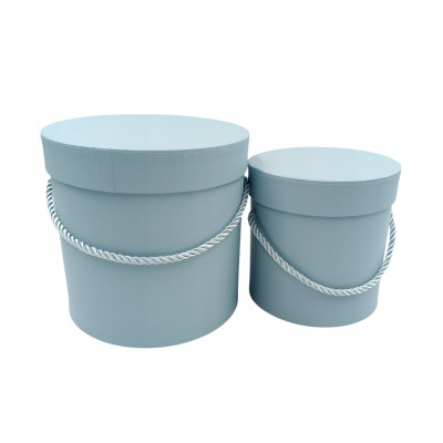 Flower box pudełko na kwiaty 2w1 podwójne błękitne