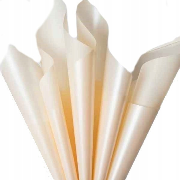 Folia florystyczna do pakowania 50cmx8m Kremowa Perłowa mat SYJ-19 Ga